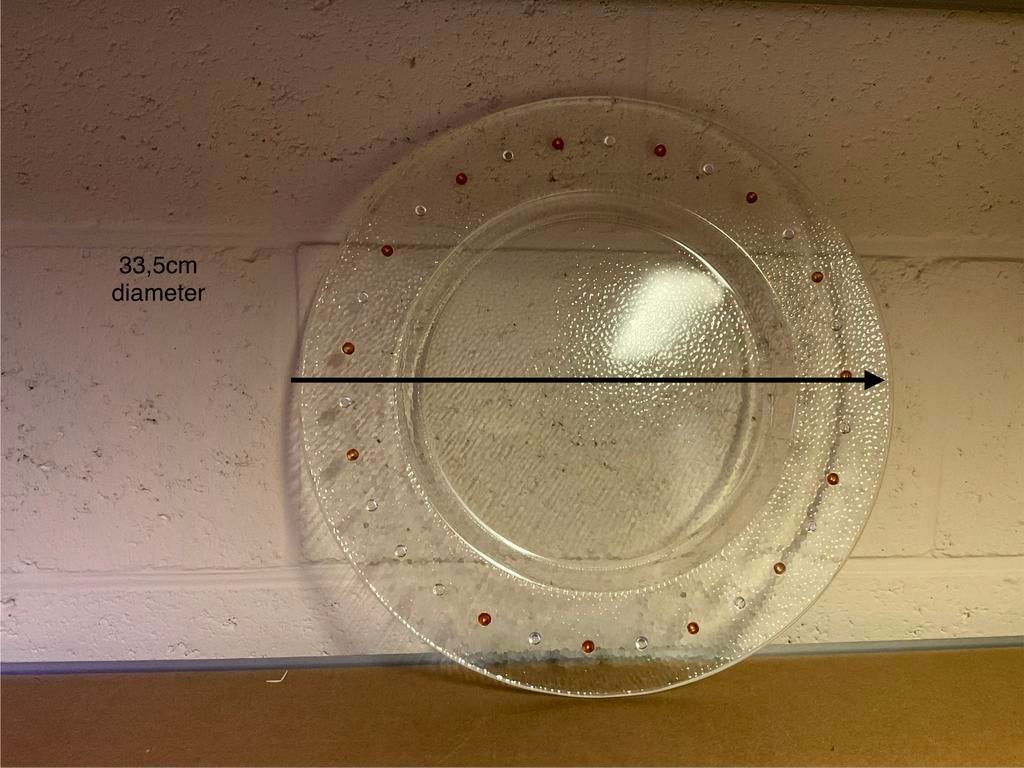 Plat de service en verre rétro/vintage, Enlèvement