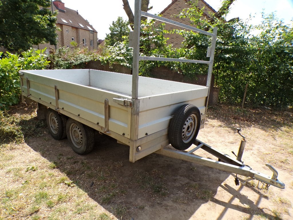plateau aanhangwagen alu galva  L3,10m B1,57m H40cm 750kg id, Ophalen, Gebruikt