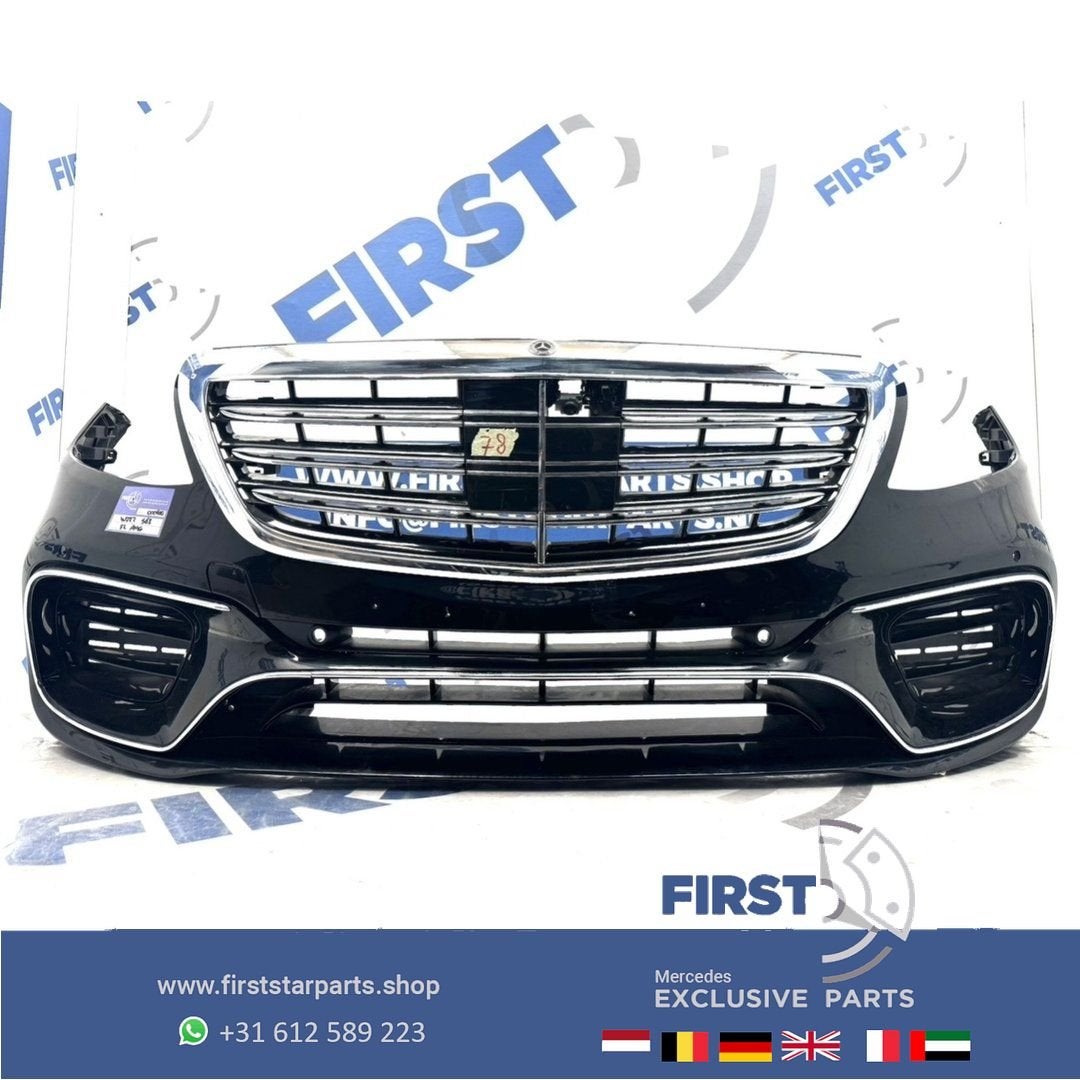 W222 FACELIFT S63 AMG BUMPER ZWART WIT GRIJS COMPLEET Merced, Auto-onderdelen, Gebruikt, -, Voor, Ophalen of Verzenden