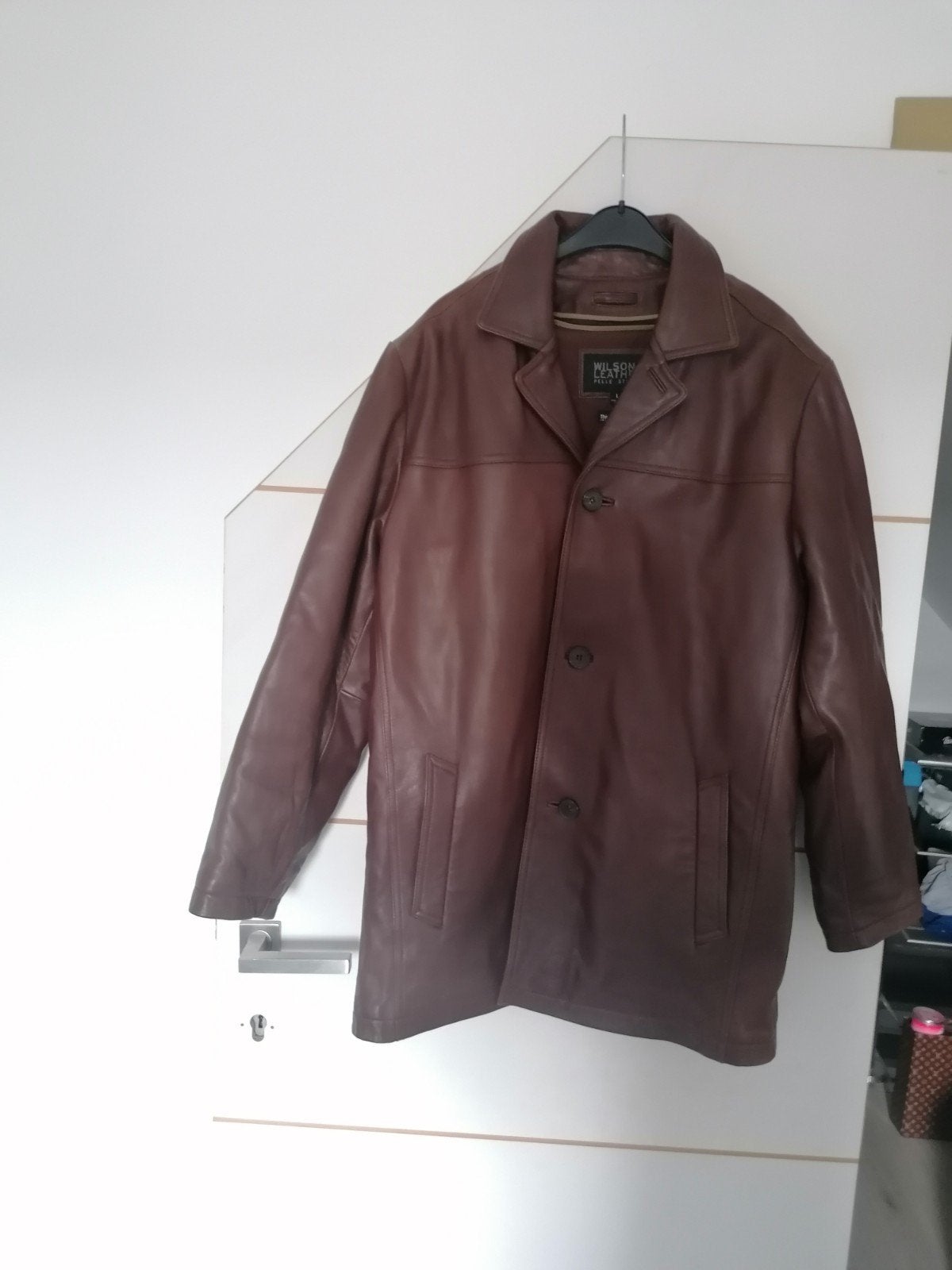 veste en cuir, Brun, Enlèvement, Wilson, Taille 52/54 (L)