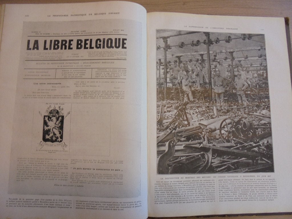 Grands livres anciens Première Guerre mondiale photos, Antiquités & Art, Enlèvement ou Envoi