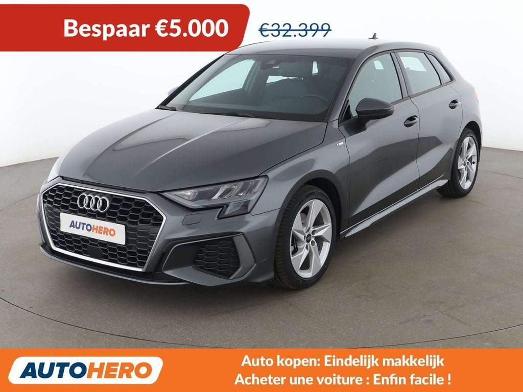 Audi A3 35 TFSI Mild-Hybrid S line (automatique), Autos, Cuir, Argent ou Gris, Achat, https://public.car-pass.be/vhr/16620cac-33c9-42b2-9e79-4d20a895cf8e