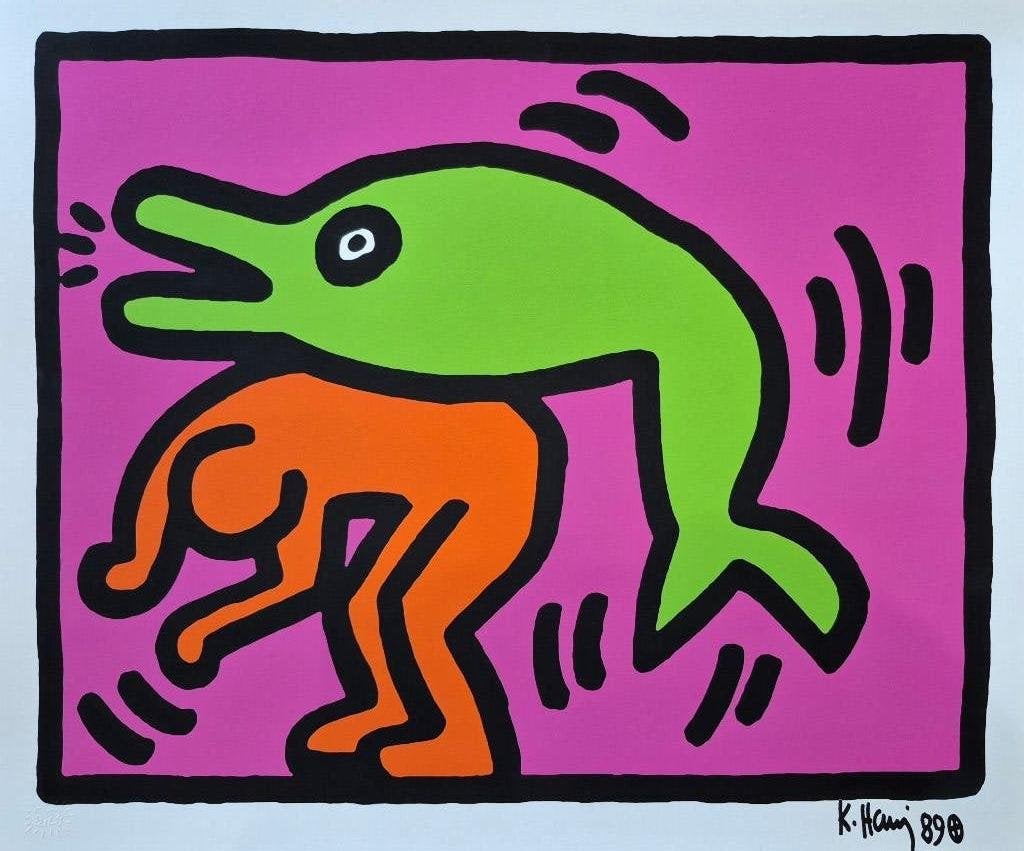 24 delig Keith Haring - Pop Shop Editie, Antiek en Kunst, Ophalen of Verzenden, Zeefdruk