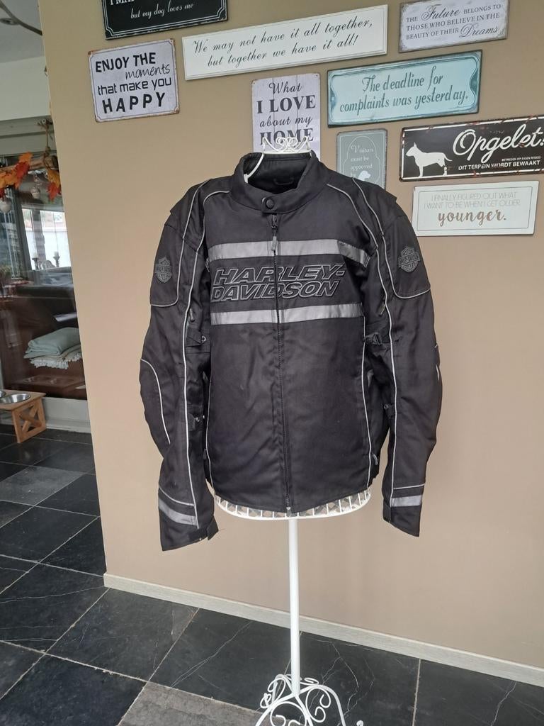 Harley davidson 4 seizoenen stoffen jas en broek, Ophalen