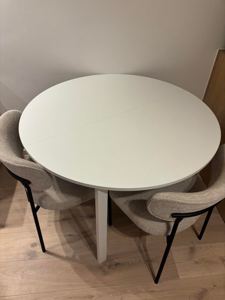 Witte Tafel ikea, Neuf, Quatre personnes, Rond, Enlèvement