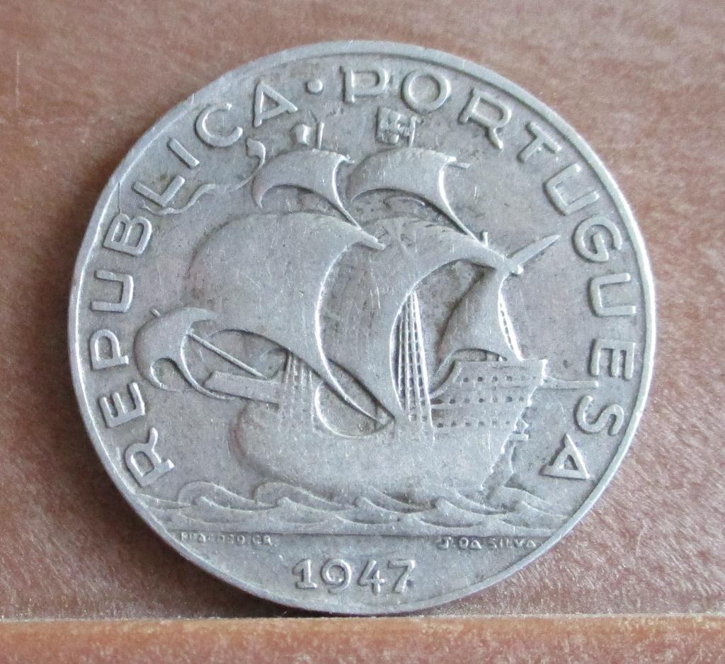 ZP-3 -1947- 5 CENTIMOS MUNT -ZILVER- met Caravel ZEILSCHIP, Envoi