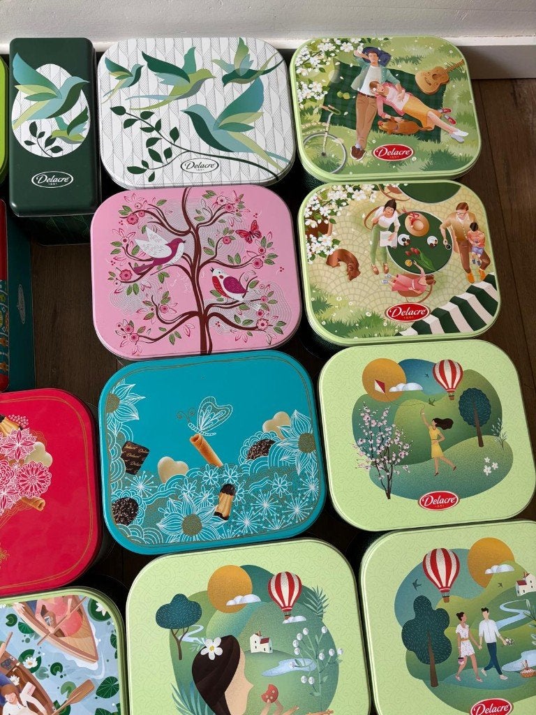 lot van 62 unieke Delacre dozen, Enlèvement, Biscuits