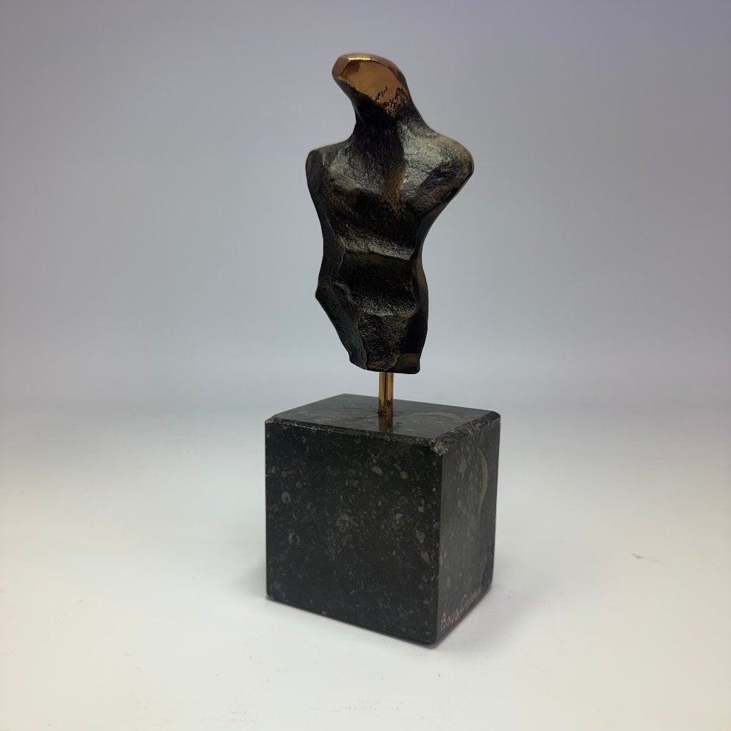 Sculpture en bronze sur socle en marbre de Boud Ceysens, Statue, Enlèvement ou Envoi, Marqué, Brons