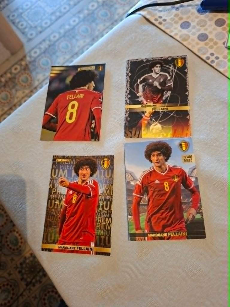 Panini / 4 Voetbalkaarten / Marouane Fellaini / Rode Duivels, Verzamelen, Sportartikelen en Voetbal, Ophalen of Verzenden, Zo goed als nieuw