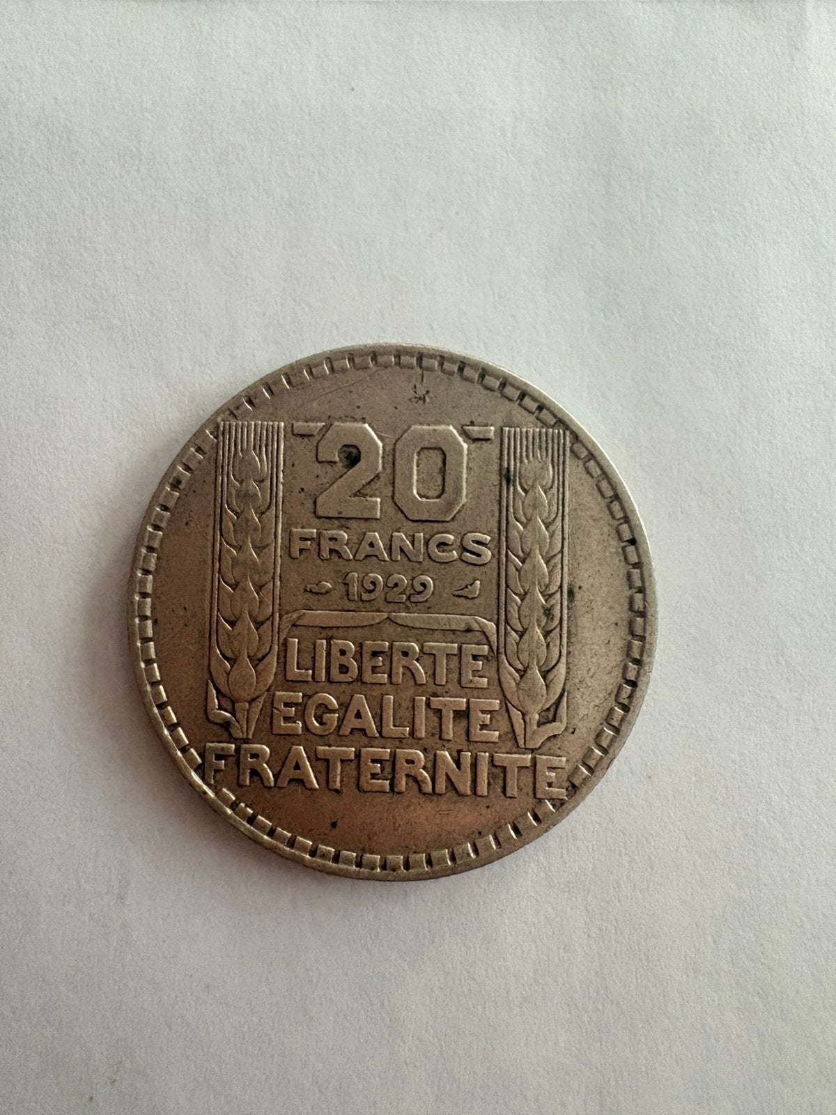 Pièce de monnaie de collection 20 Francs Turin 1929 – Argent, Envoi, Argent
