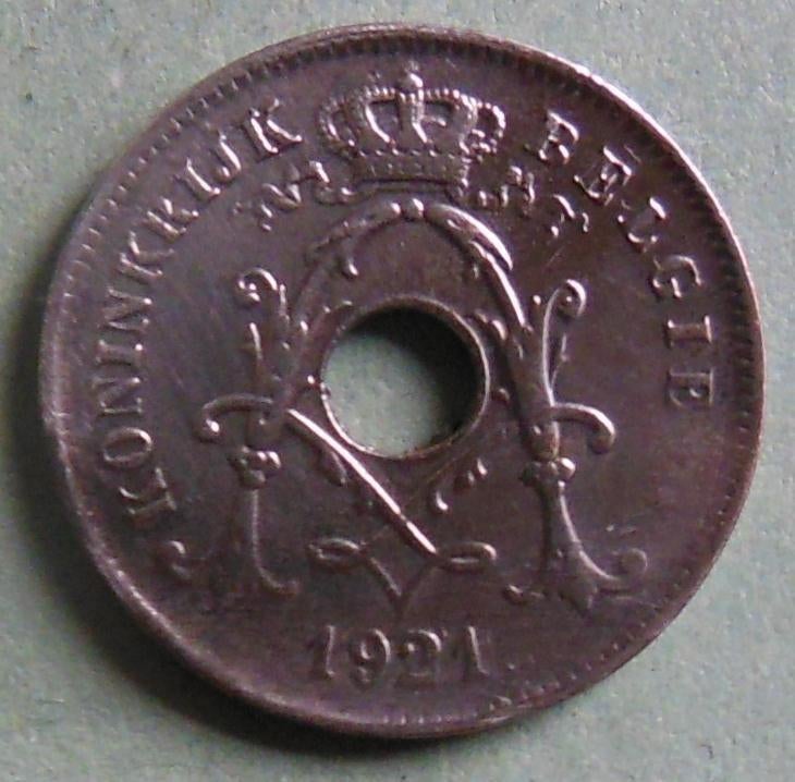 1921 10 centimen NL Albert 1er, Verzenden, Metaal, Losse munt