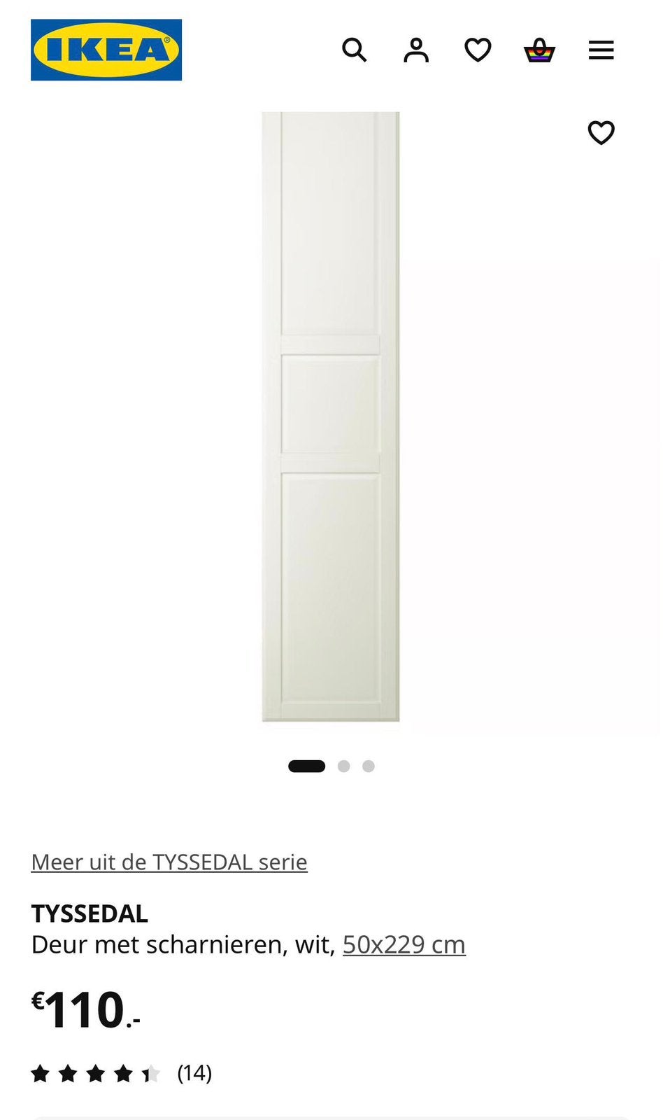 IKEA deuren 5x stuks  50x229cm, Ophalen, Zo goed als nieuw, 50 tot 100 cm, 200 cm of meer