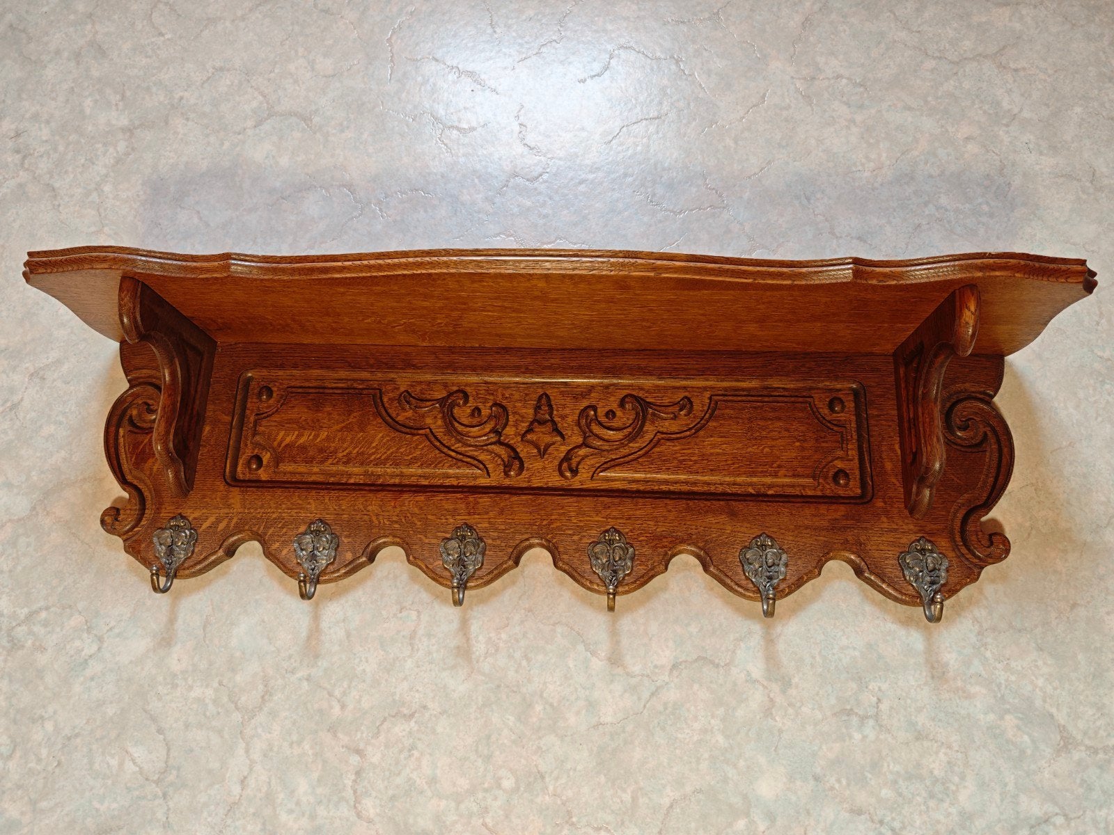 Porte-manteau mural en chêne., Maison & Meubles, Accessoires pour la Maison | Portemanteaux, Enlèvement