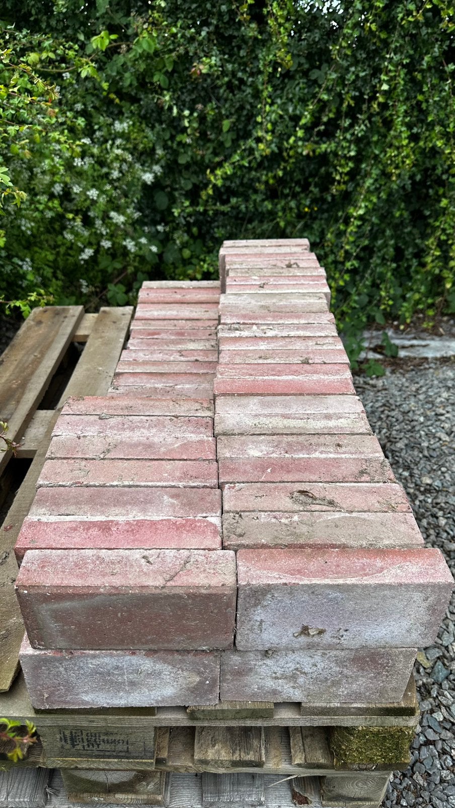 73 pavés rectangulaires en béton teinté rouge (1,5 m2), Jardin & Terrasse, Pavé & Dalles, Enlèvement, Comme neuf, Béton