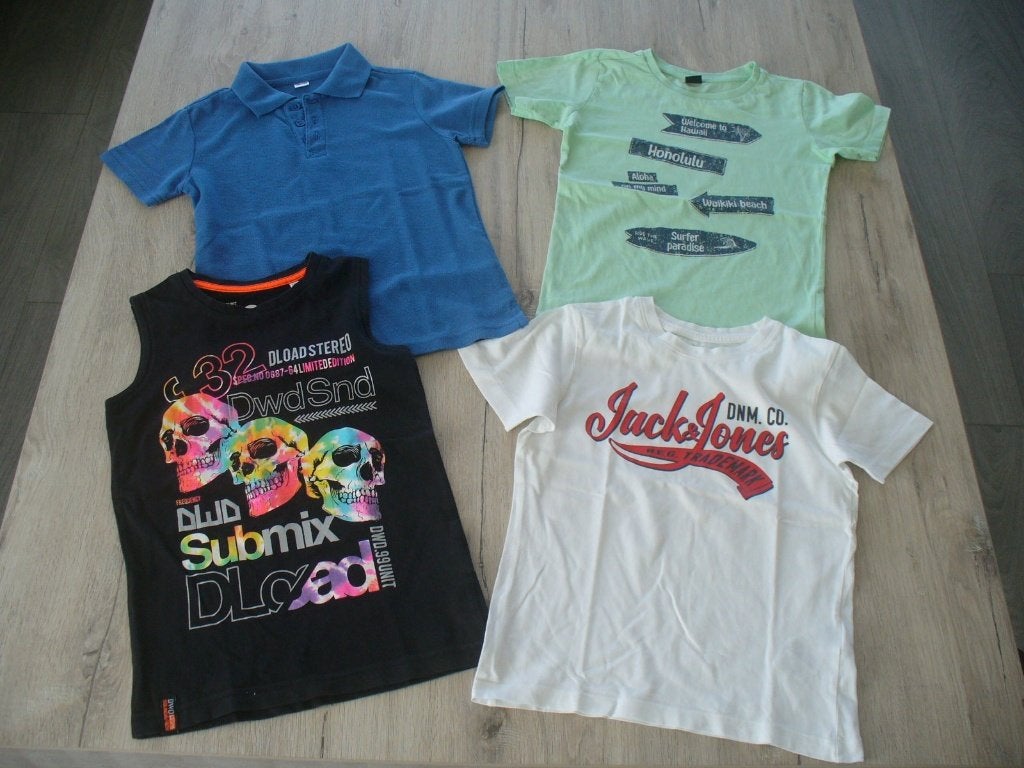 Set T-shirts maat 122 - 128, Enfants & Bébés, Vêtements enfant | Taille 122, Garçon, Enlèvement ou Envoi, Chemise ou À manches longues