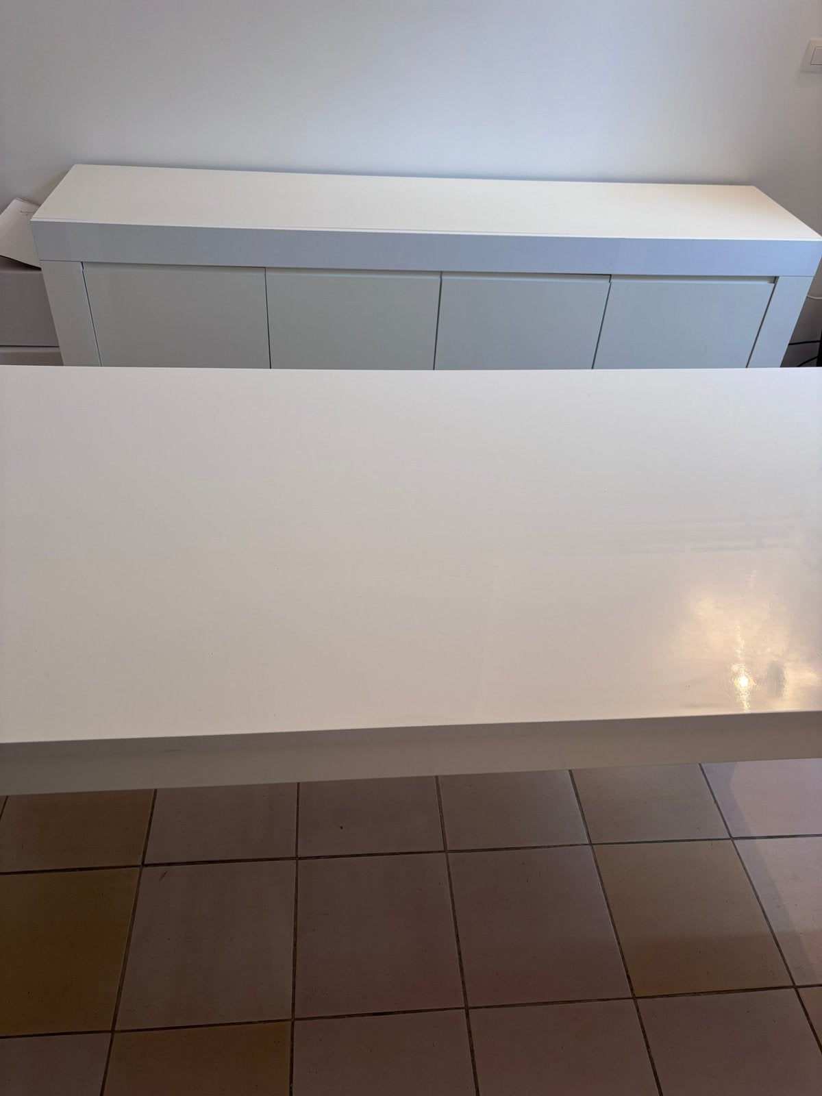 Salle à manger - table + dressior, Maison & Meubles, Enlèvement, Utilisé, Moderne