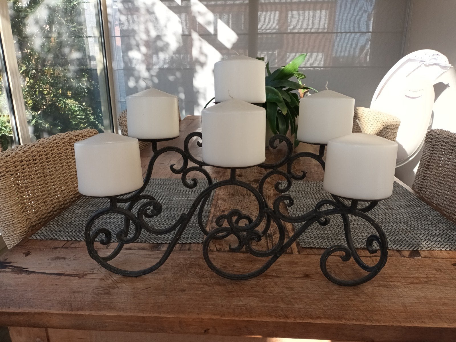 Chandelier forgé, Enlèvement, Utilisé, Métal, Deco