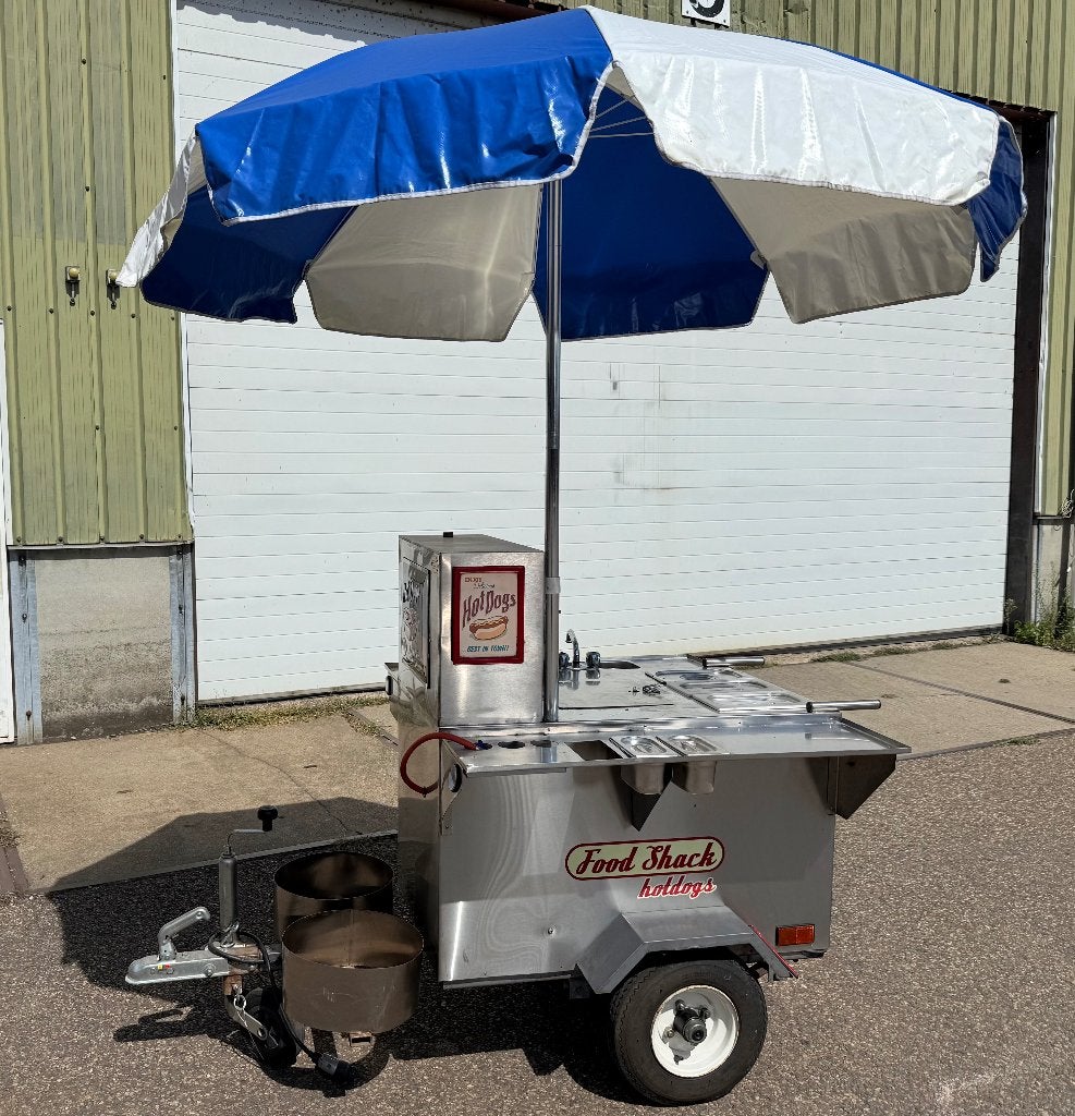 Authentieke Amerikaanse RVS Hotdogkar / Hotdogkraam, Ophalen