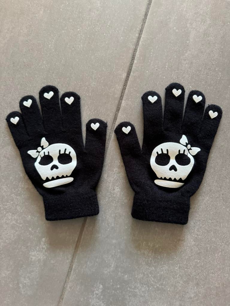 Kinderhandschoenen skelet, Enlèvement, Comme neuf, Garçon ou Fille, Gants