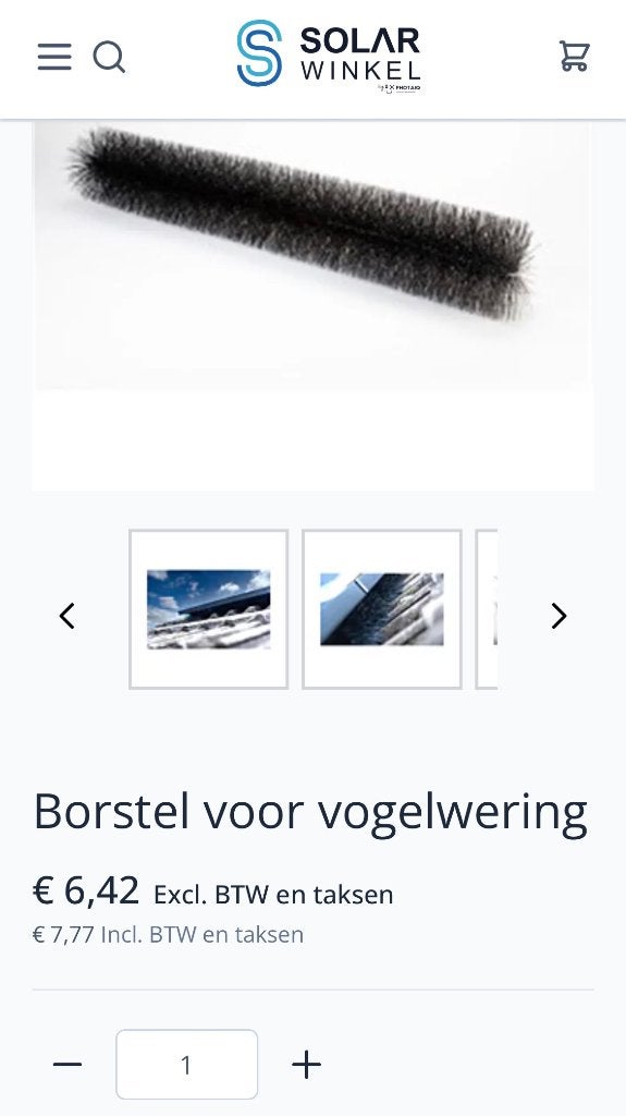 Vogelwering zonnepanelen, Ophalen, Nieuw