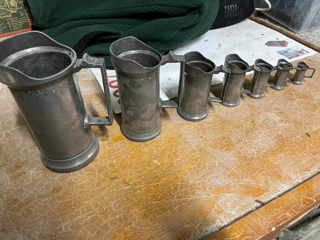 Tasses en étain, Antiek en Kunst, Antiek | Tin, Ophalen