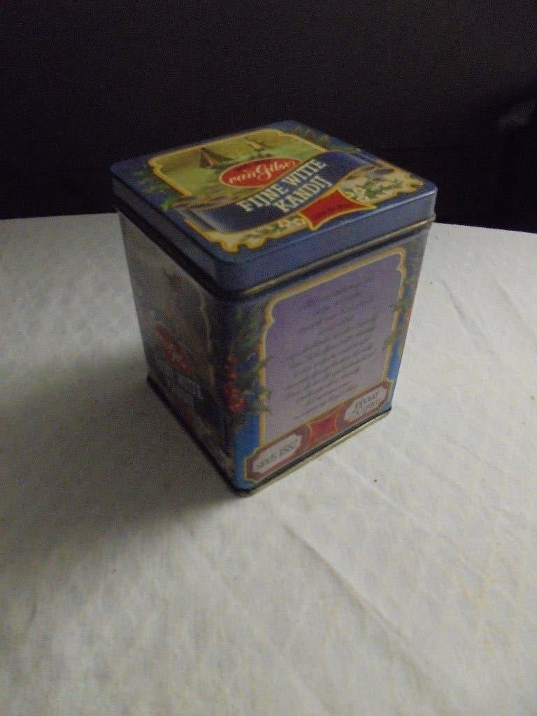 Vintage kandijblik Van  Gilse, Collections, Boîte en métal, Enlèvement ou Envoi, Utilisé, Sucre, Autres marques