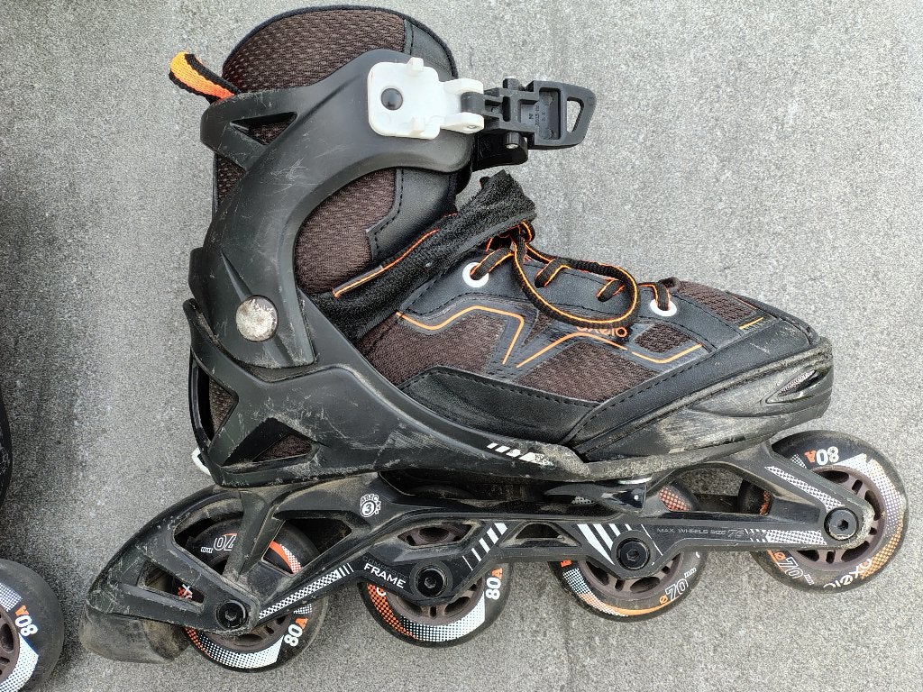 Robuuste inline skates maat 35-38 met valbescherming, Sport en Fitness, Skeelers, Gebruikt, Inline skates 4 wielen, Overige merken