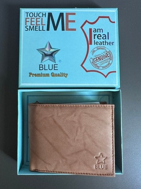 Portefeuille bleu inutilisé (nr2236a), Bijoux, Sacs & Beauté, Porte-monnaie & Portefeuilles, Neuf, Autres marques, Cuir, Enlèvement ou Envoi