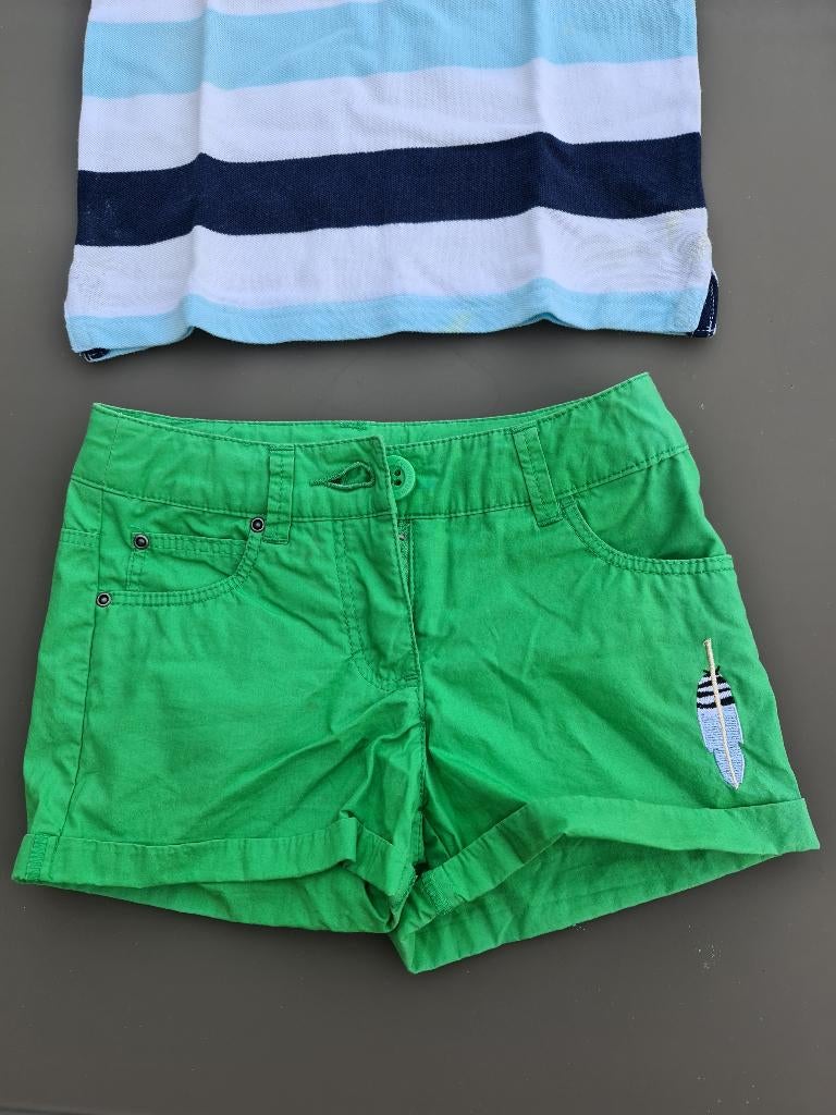 groene korte broek met veer, JBC, 104, Kinderen en Baby's, Kinderkleding | Maat 104, Ophalen, Zo goed als nieuw, Broek