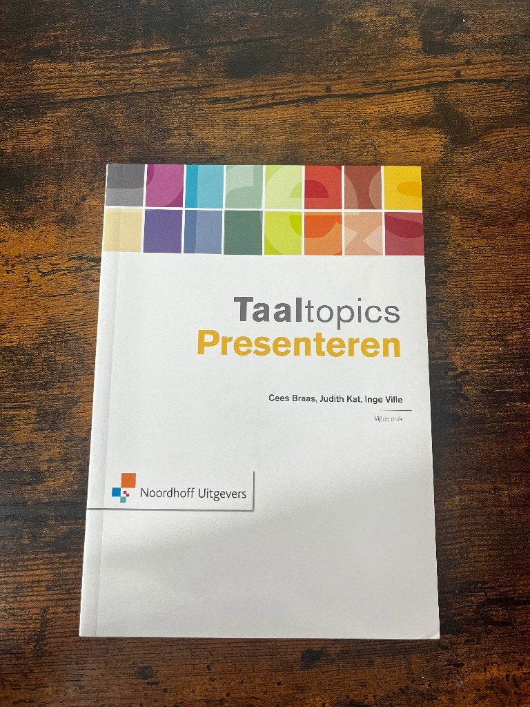 Taaltopics Presenteren, Livres, Livres scolaires, Envoi, Comme neuf, Autres niveaux, Autres matières