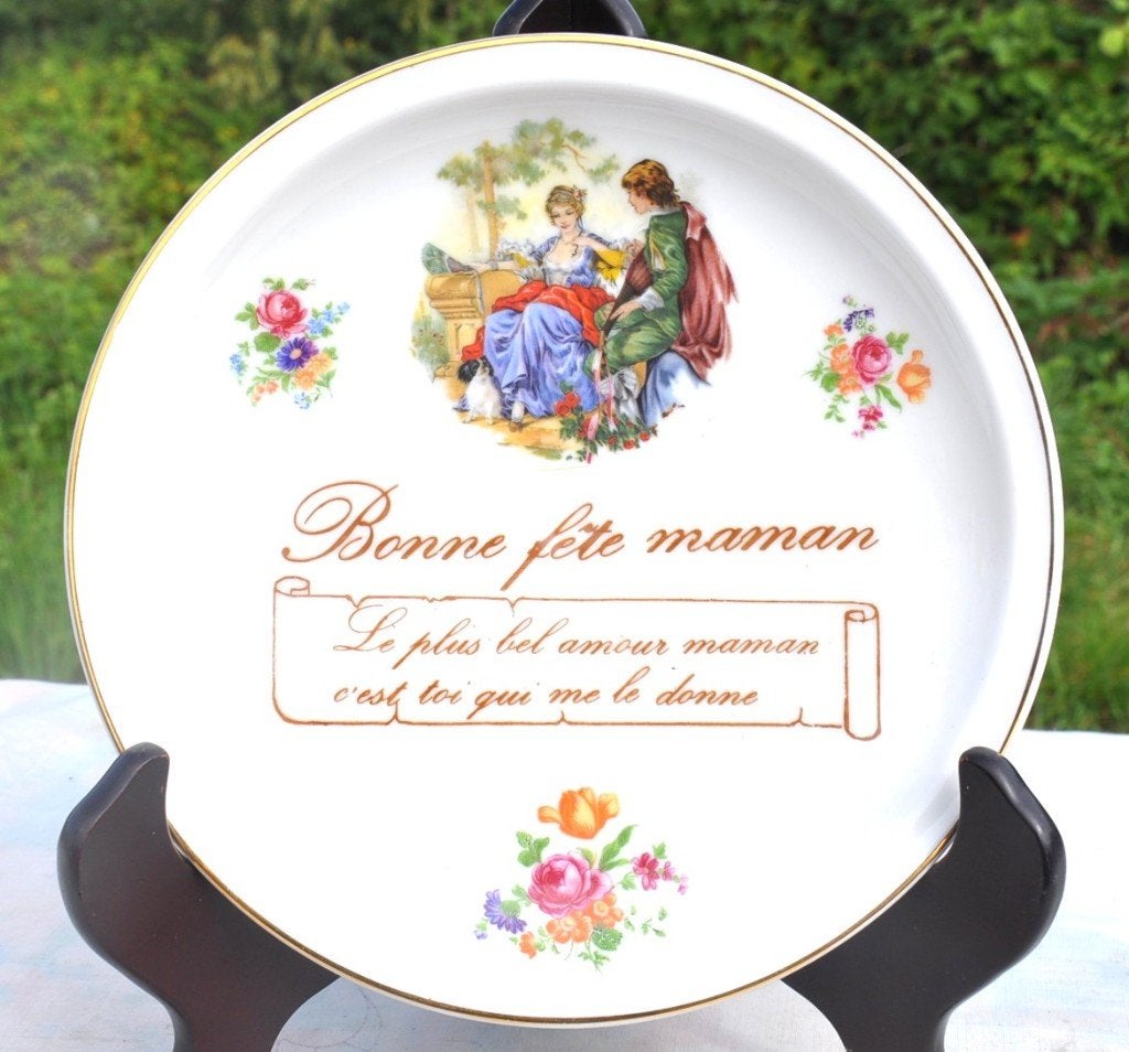 assiette en porcelaine bavaria bonne fête maman, Enlèvement ou Envoi