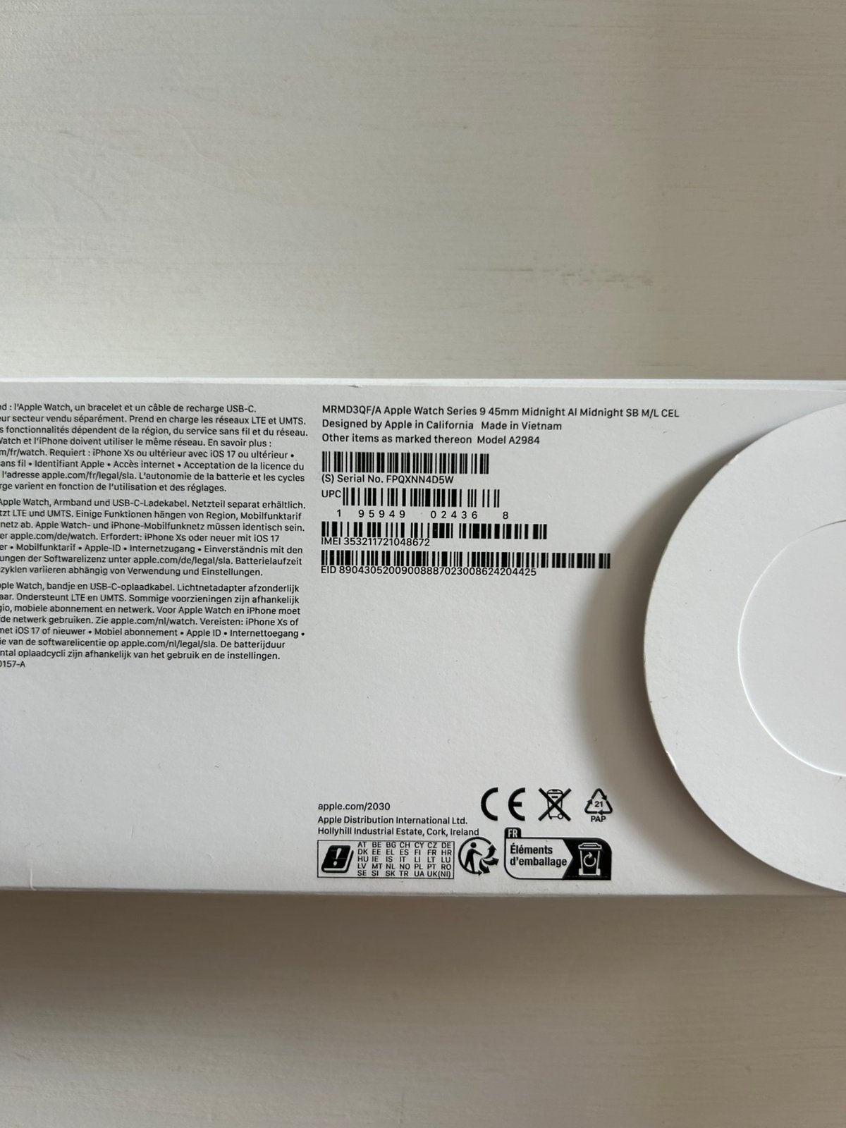 Apple watch series 9 celular. 45mm, Ophalen, Zo goed als nieuw