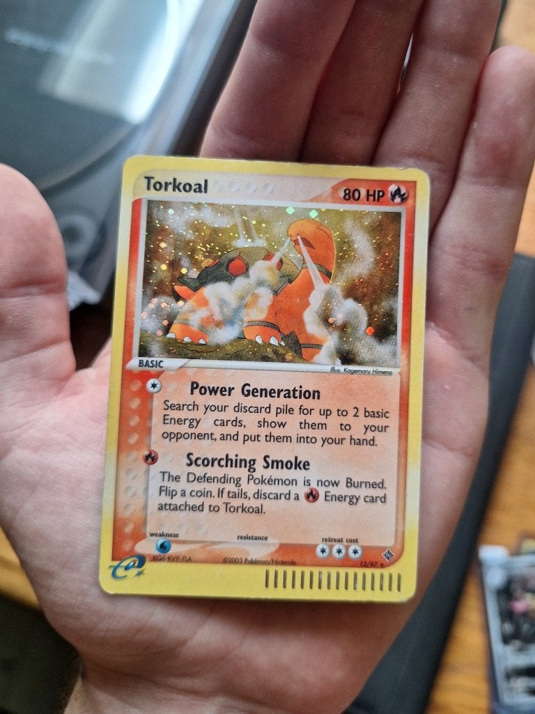 Torkoal holo EX Dragon GD/LP, Ophalen of Verzenden, Gebruikt, Losse kaart