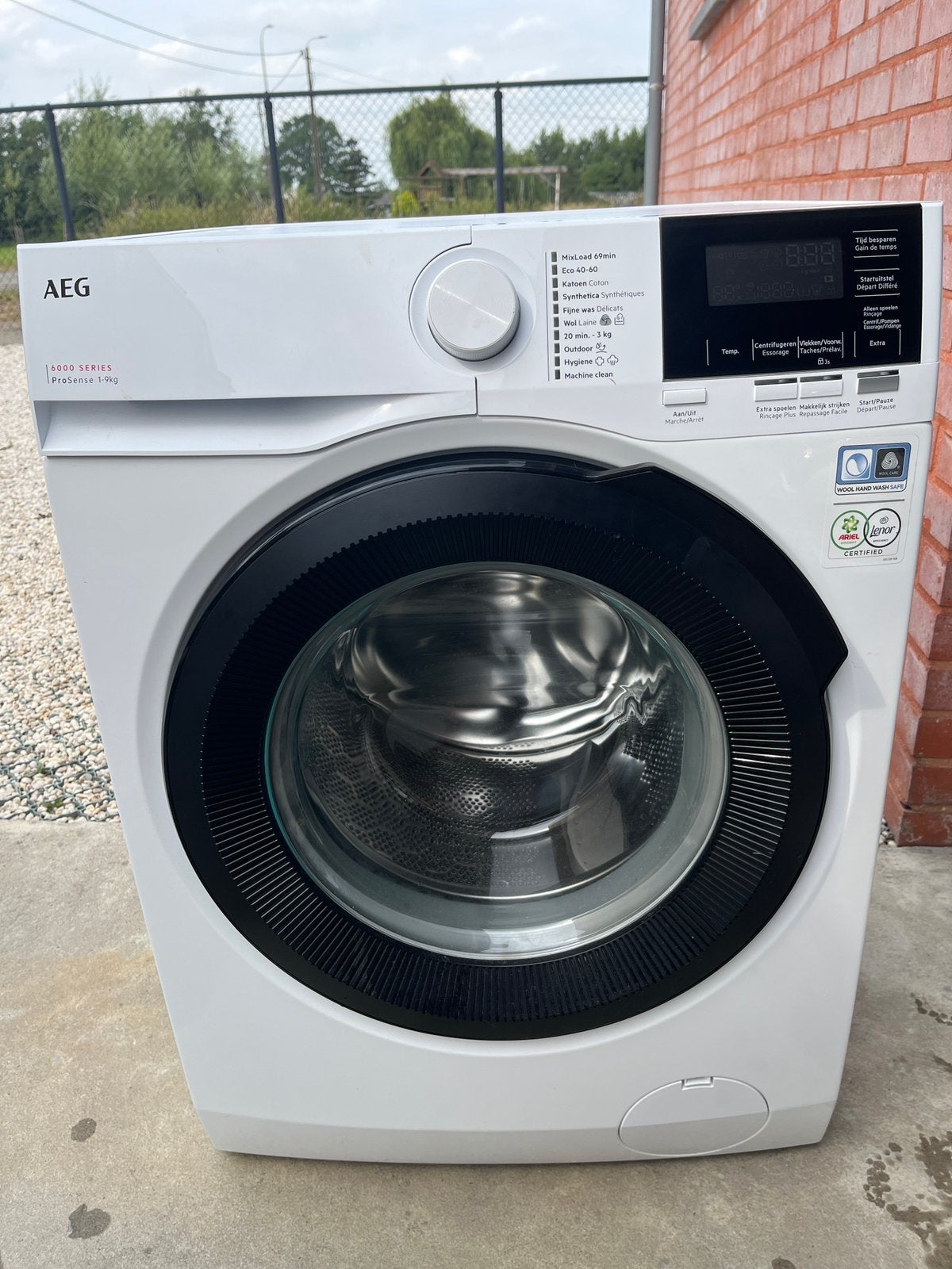 AEG wasmachine 9 kg, Ophalen, Zo goed als nieuw