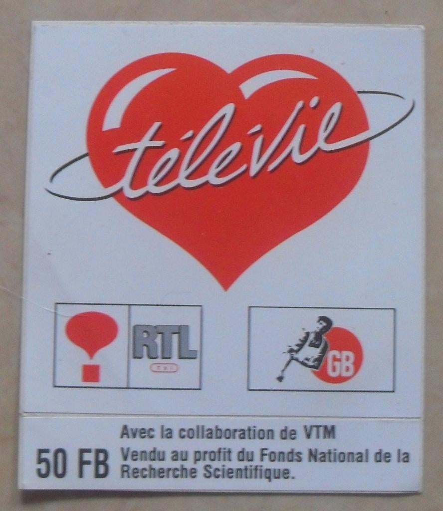 Autocollant "Télévie", Enlèvement ou Envoi