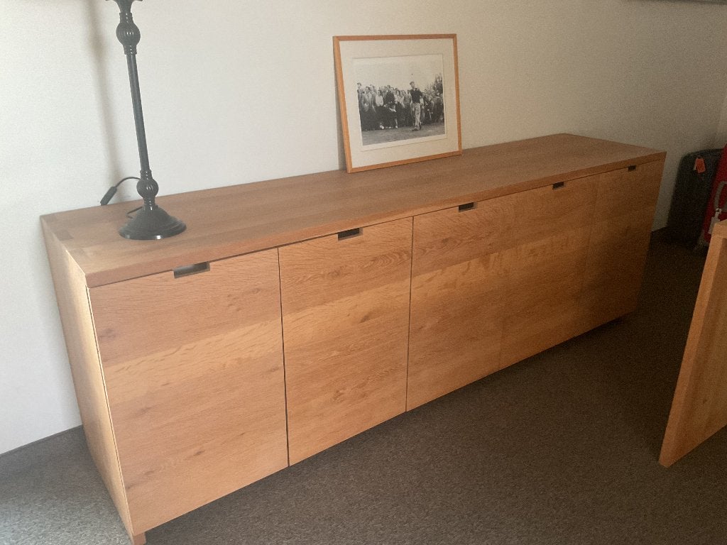 Buffet en chêne, 25 à 50 cm, 200 cm ou plus, Comme neuf, Enlèvement