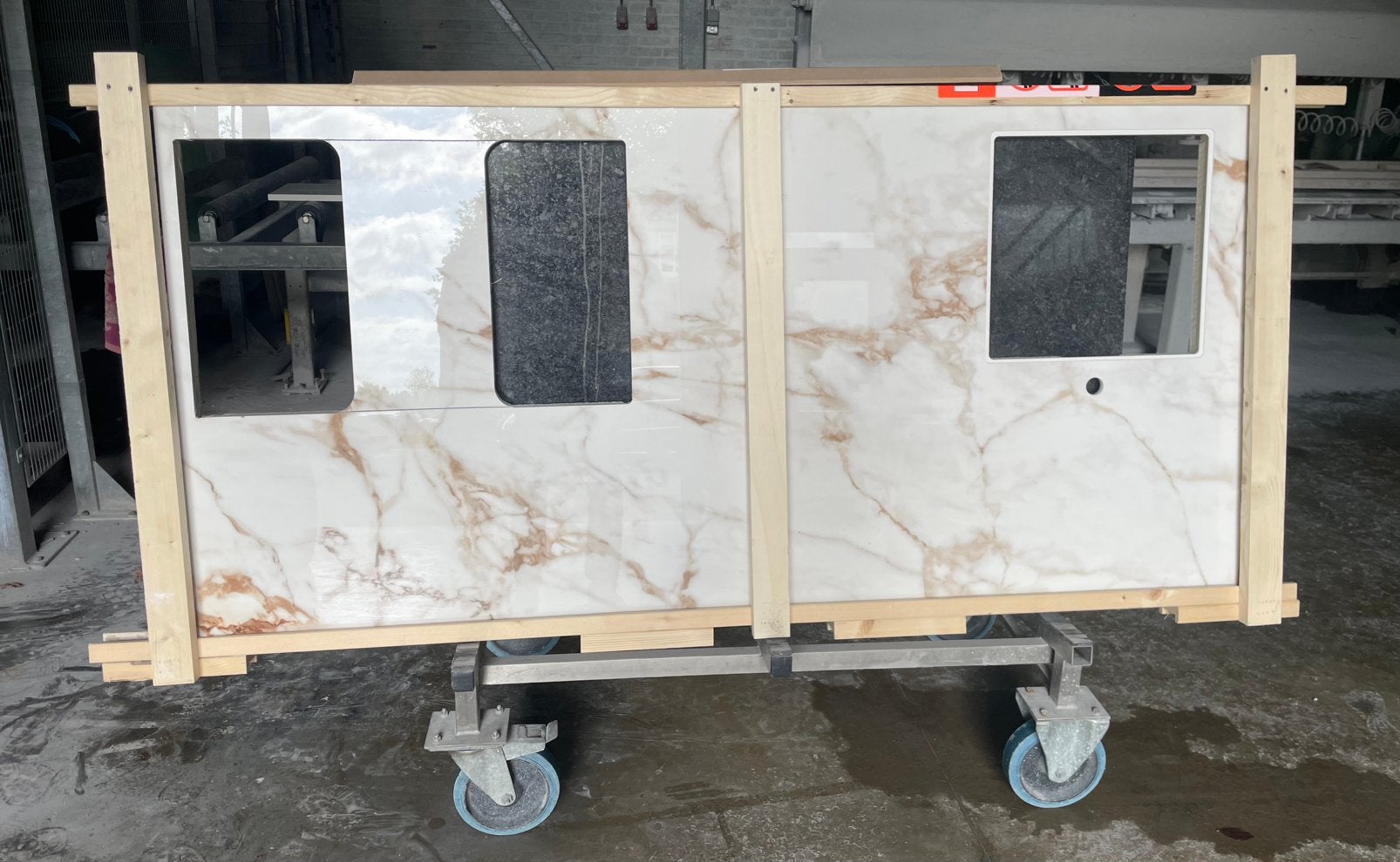 KERAMIEK gepolijst eiland KEUKEN WERKBLAD Calacatta NIEUW!, Ophalen, 200 cm of meer, 75 cm of meer, Nieuw