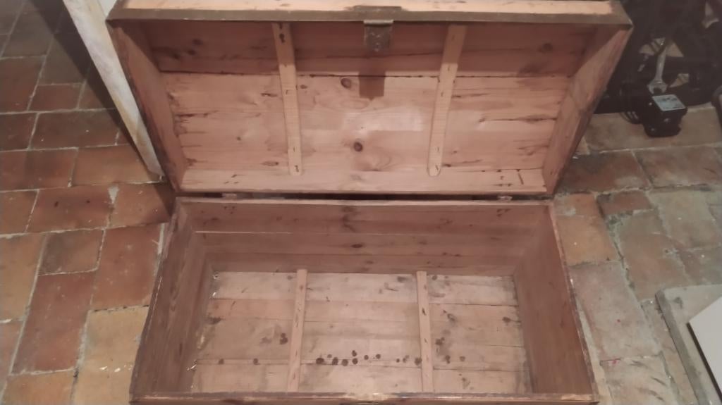 Coffre en bois, Ophalen, Minder dan 50 cm, Gebruikt, 50 tot 100 cm
