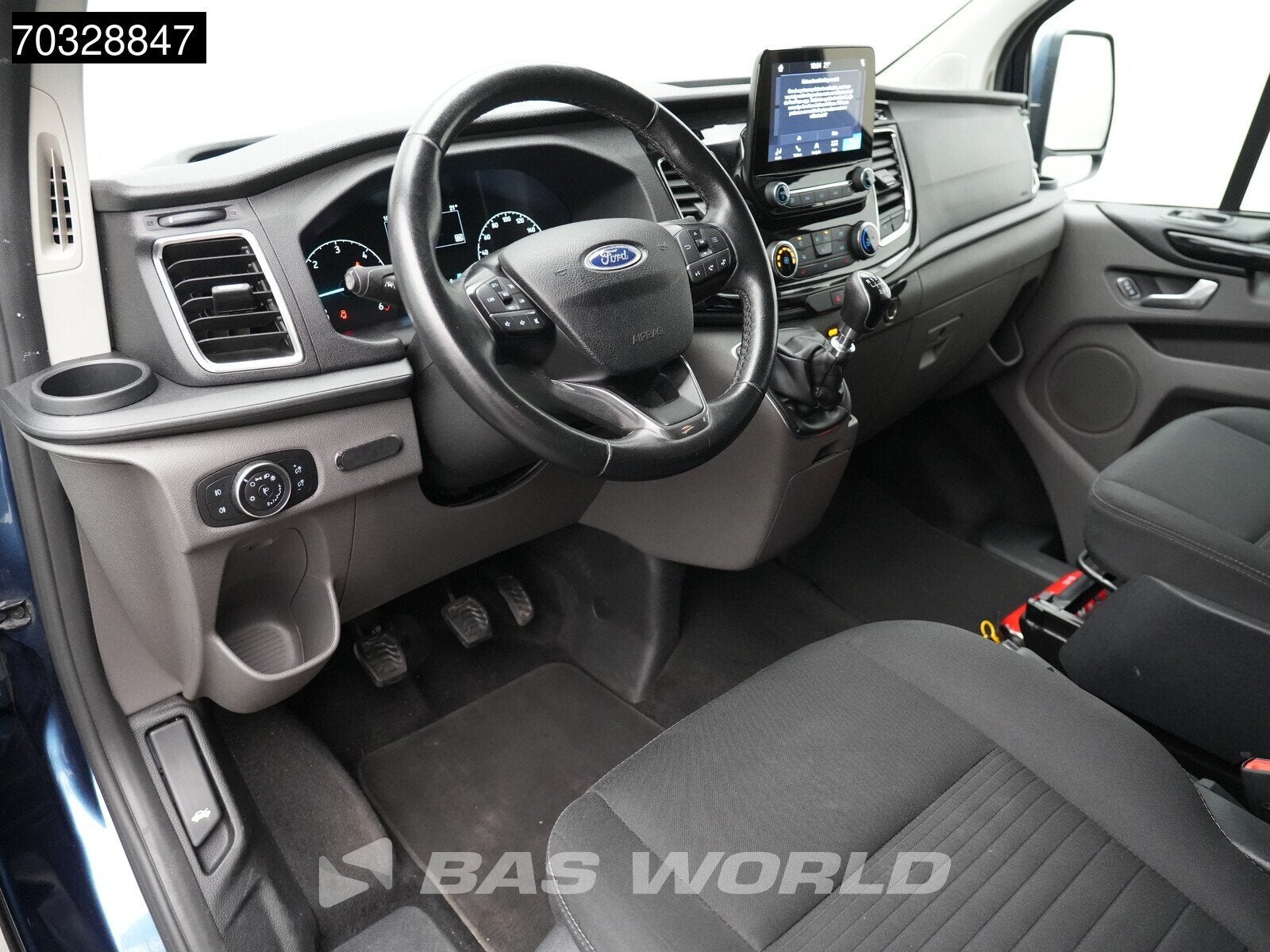 Ford Transit Custom 130PK Dubbel Cabine Limited 2x Schuifdeu, Auto's, Stof, Euro 6, 4 cilinders, Multifunctioneel stuurwiel