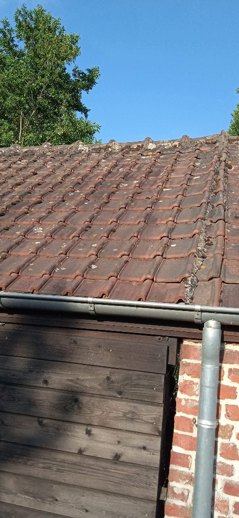 140 dakpannen met nokpannen ALLES 15 euro, Doe-het-zelf en Bouw, Ophalen, Dakpannen