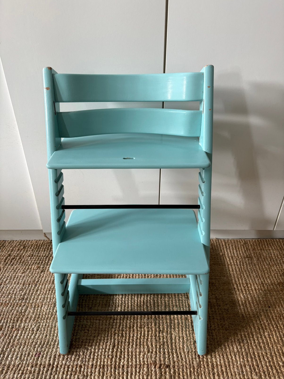 Kinderstoel stokke tripp Trapp licht blauw, Kinderen en Baby's, Ophalen, Zo goed als nieuw