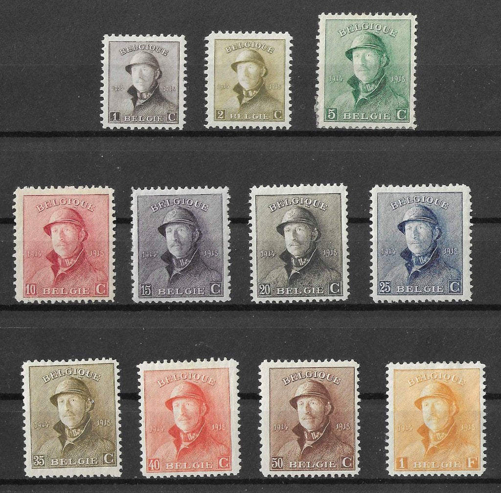 Belgische postzegels  -  Albert I met helm, Verzenden