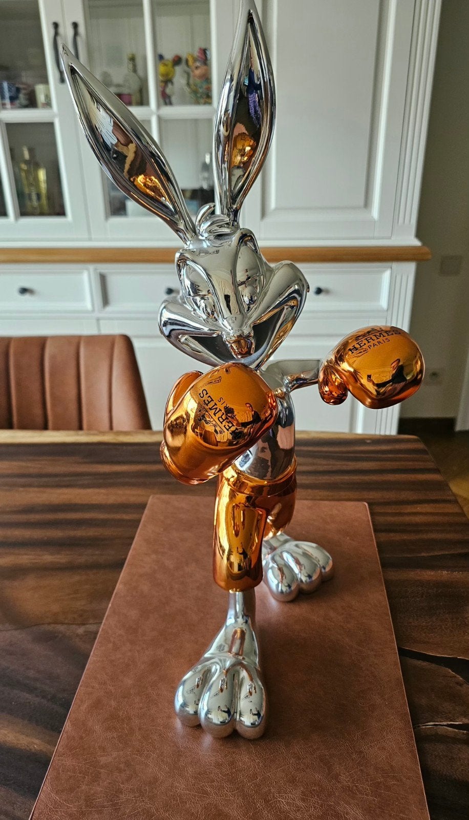 Van Apple Art K.O. Bunny Hermes Beeld – Pop Art Sculpture, Antiek en Kunst, Ophalen of Verzenden