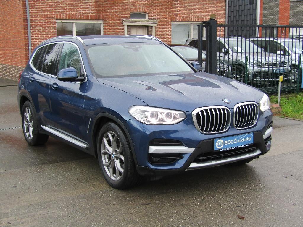 Bmw X3 2.0dA Sdrive18 MHEV, Auto's, Euro 6, 4 cilinders, Blauw, Leder