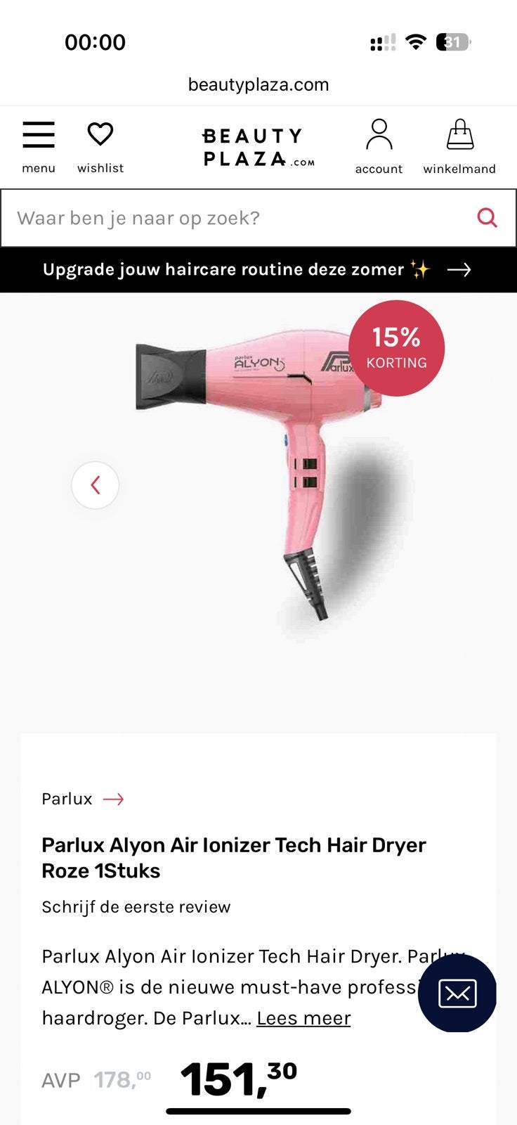 Parlux ALYON Air Ionizer Tech Haardroger – Roze (2250W), Elektronische apparatuur, Persoonlijke Verzorgingsapparatuur, Ophalen of Verzenden