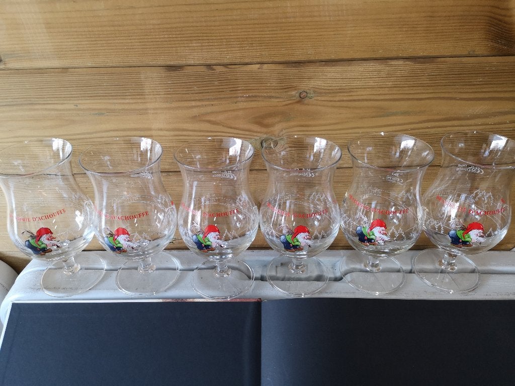 6 verre la chouffe 33cl, Ophalen of Verzenden, Zo goed als nieuw, Glas of Glazen, Overige merken