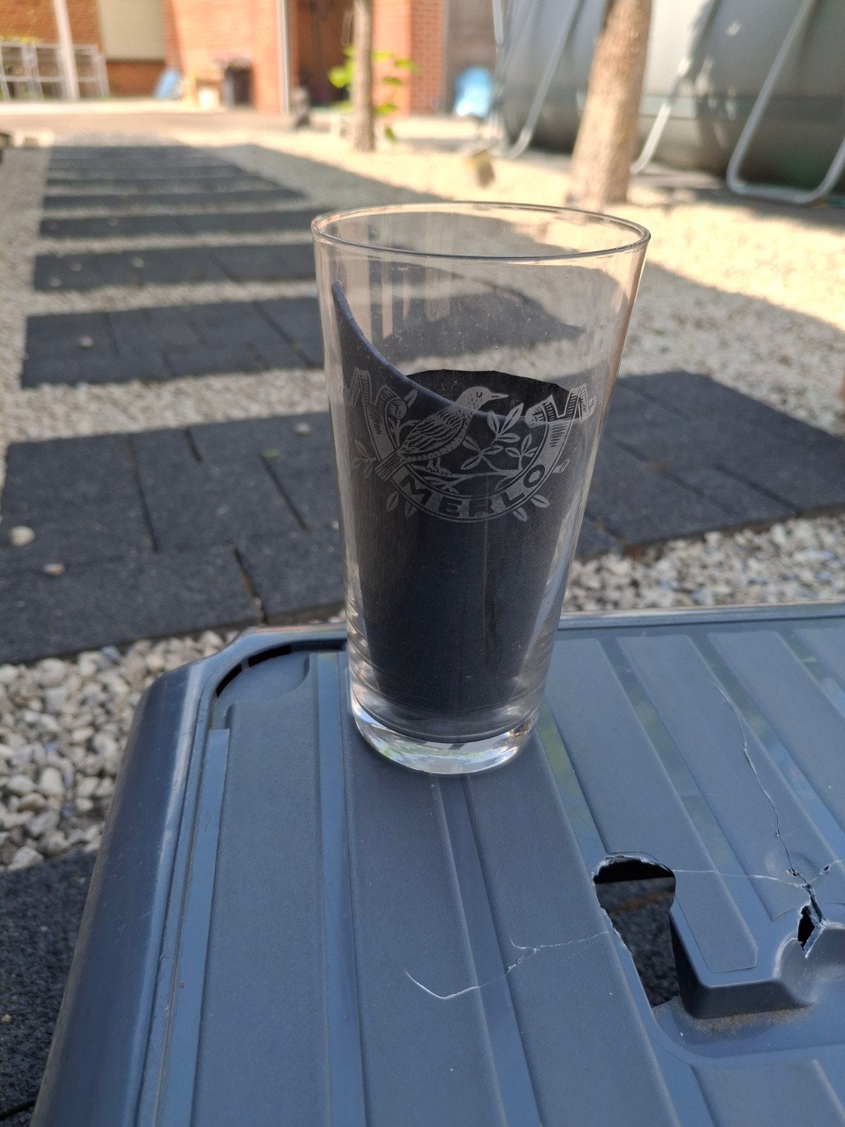 Oud gezuurd bierglas merlo, Verzamelen, Ophalen of Verzenden