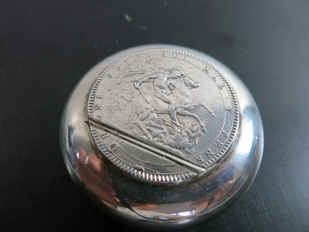 Cendrier à monnaie en argent George III en argent anglais, Collections, Enlèvement, Utilisé, Cendrier