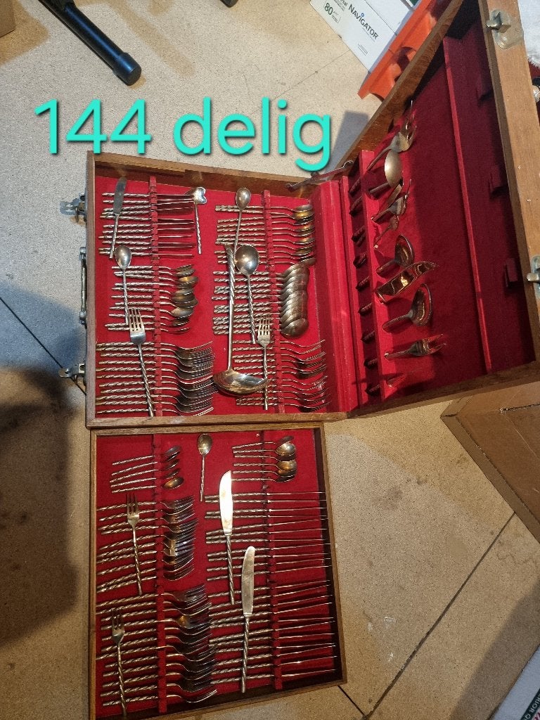 Bestekkoffer 144 delig (12 personen), Ophalen, Overige materialen, Gebruikt, Bestekset