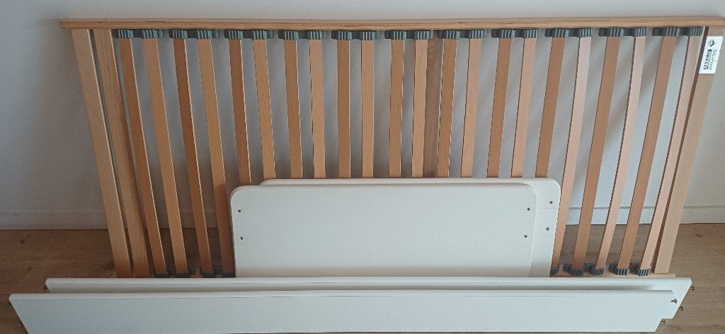 1 persoons bed, Huis en Inrichting, Slaapkamer | Bedden, Ophalen, Gebruikt, 90 cm, Eenpersoons